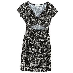 Jessica Simpson Bodycon Cutout Black Daisy Mini Dress Women’s S Spring Floral